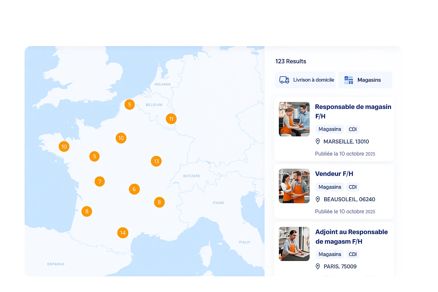 Site carrière d'entreprise alimenté par l'ATS JobAffinity