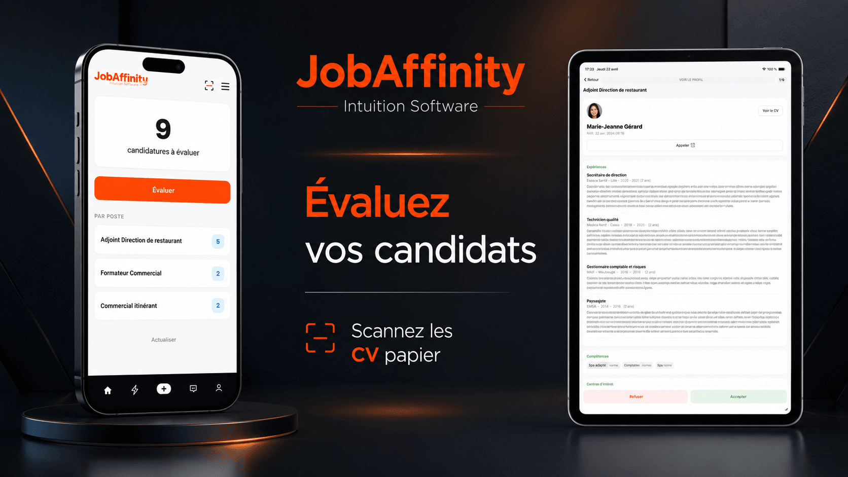 Application mobile JobAffinity : validation d'un candidat par un manager
